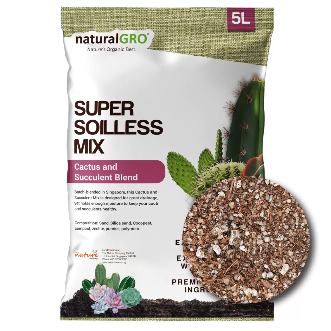 New Super Soilless Cactus And Succulent Mix 5L/15L Soil Mix